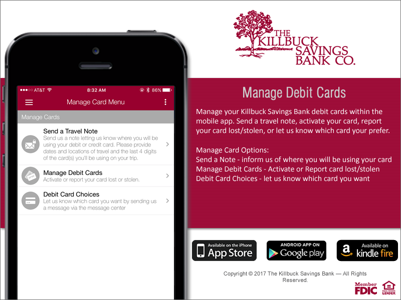 Manage Debit Cards
